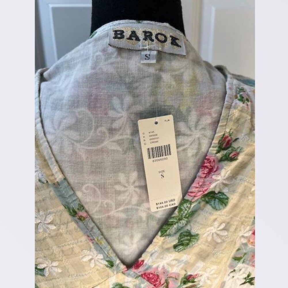 Anthropologie Barok Paris Ruffled V-Neck Mini Dress - Size Small - NWT - Picture 8 of 9